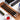 Fuumuui professional calligraphy brushes, set of three with black handles and white tips for watercolor and ink painting, displayed with red ink.