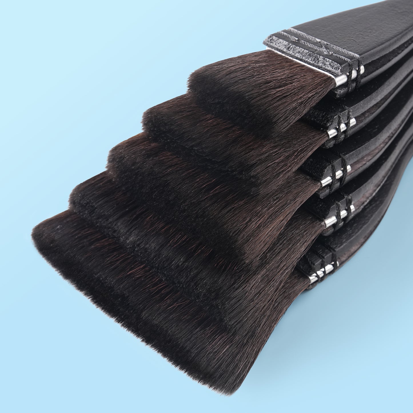 Fuumuui 5pcs Squirrel Hair Hake Brushes Flat Watercolor Brushes