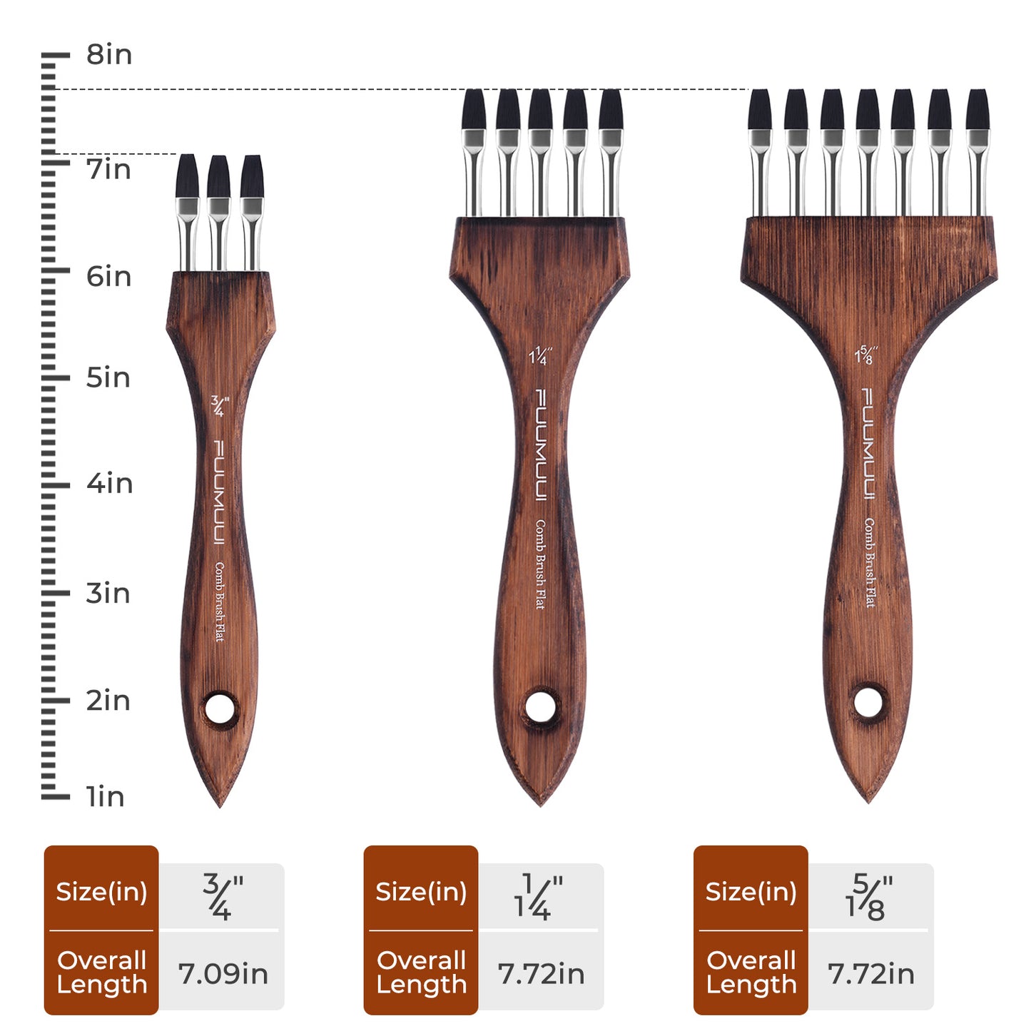 Fuumuui Flat Head Comb Brush – Designed for Textures and Special Effects