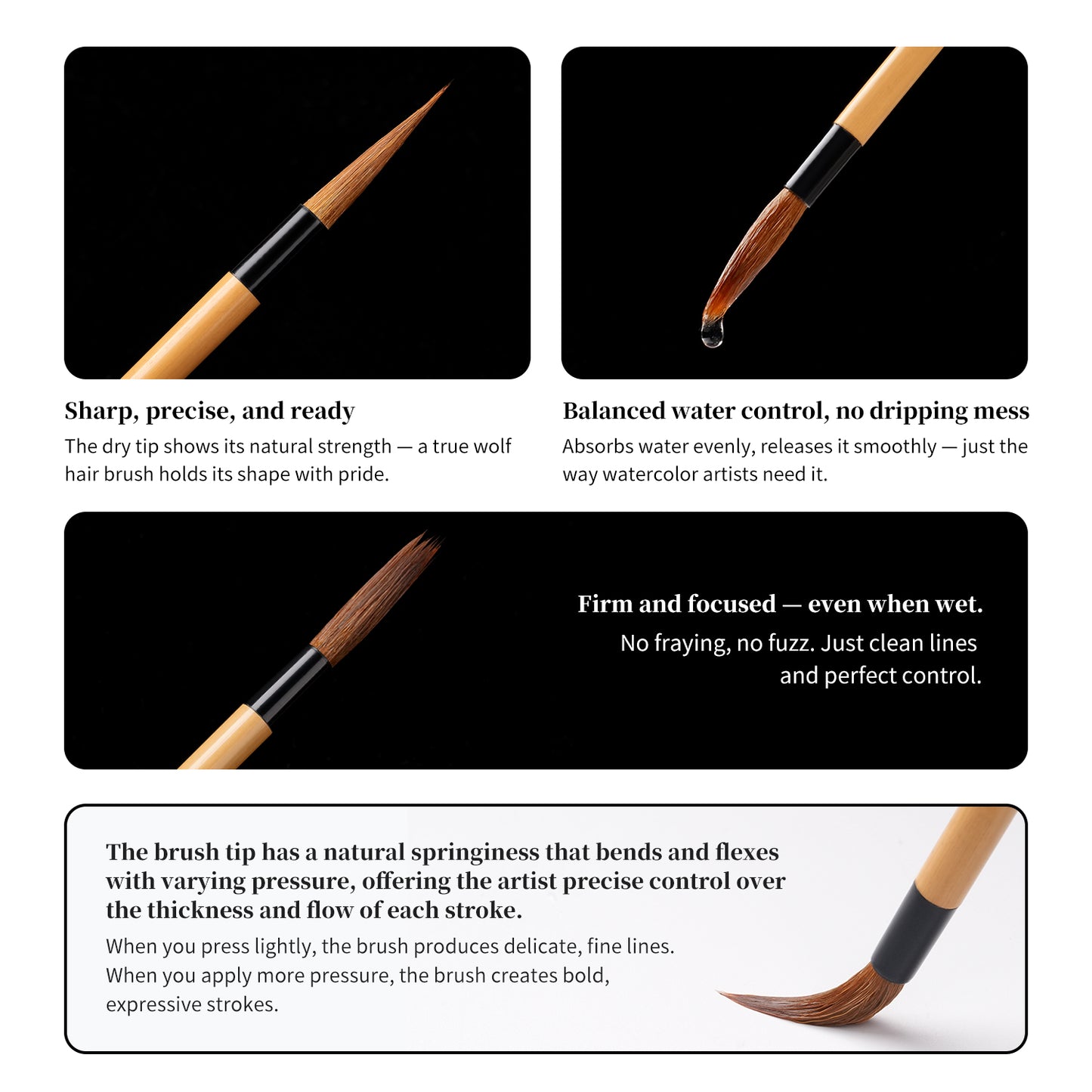 Fuumuui professional calligraphy brush for watercolor, ink painting