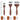 Fuumuui Multi-Head Nylon Comb Brushes set, featuring three sizes (3/4", 1 1/4", 5/8") with wooden handles and black nylon bristles for creating art textures and special effects.