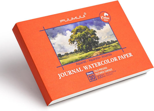 Fuumuui 100% Cotton Watercolor Paper Journal 4x6
