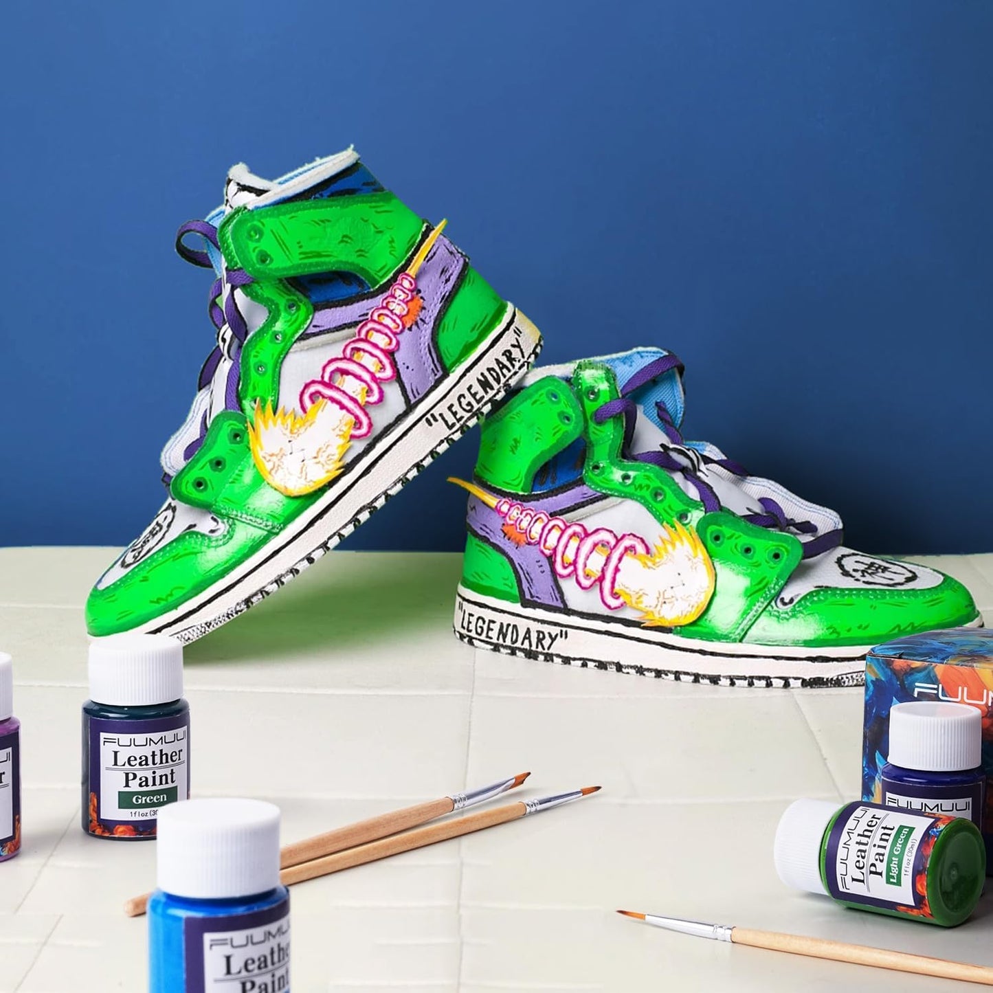 Fuumuui 13 Colors Acrylic Leather Paint Kit