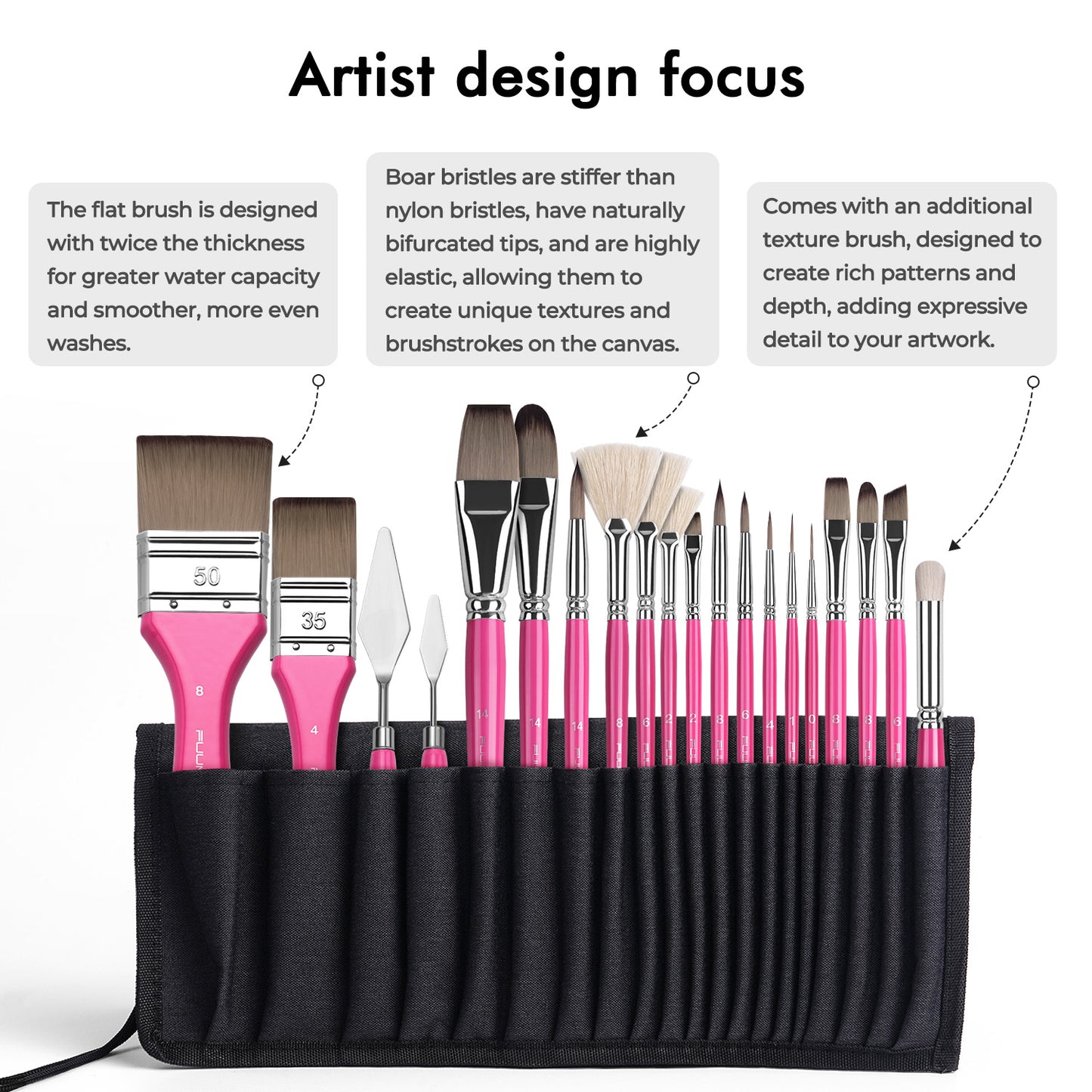 Fuumuui & Samantha Anderson Professional Acrylic Mixing Brush Set
