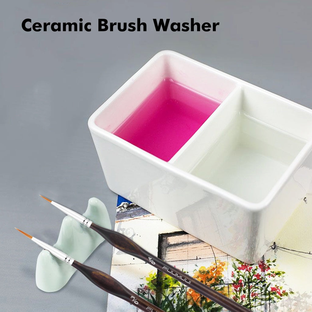 Fuumuui Ceramic Paint Brush Wash Bowl