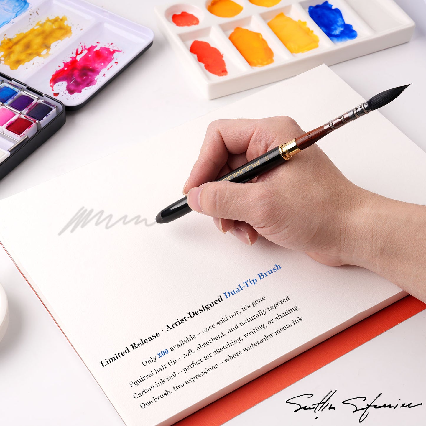 Fuumuui x Svetlin Sofroniev Limited Edition Dual-Tip Travel Brush – 200 Units Only