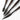 Fuumuui 4pcs squirrel hair pinstriping brush set with dark wooden handles and pointed bristles, including a dagger striper, for high performance striping control.