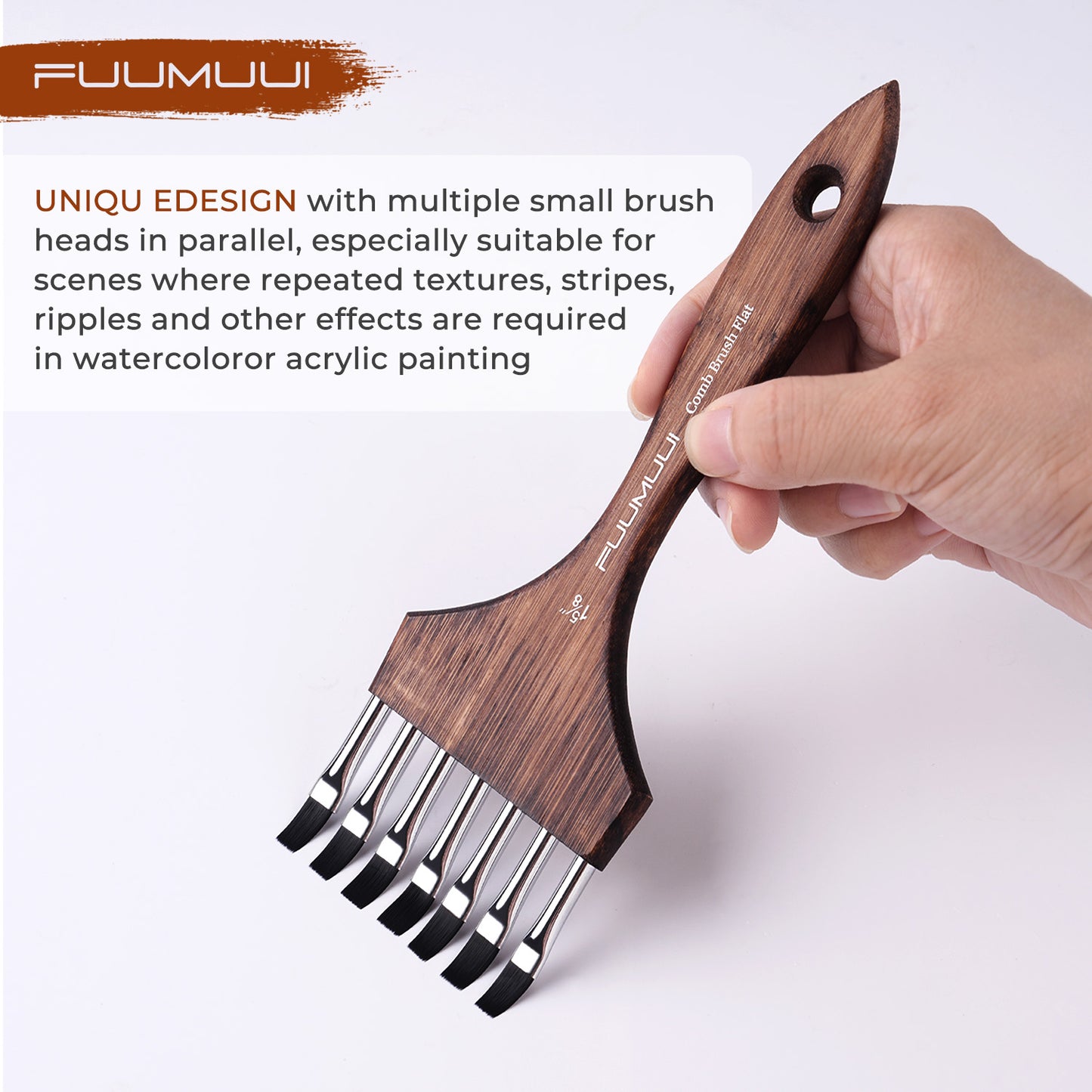 Fuumuui Flat Head Comb Brush – Designed for Textures and Special Effects