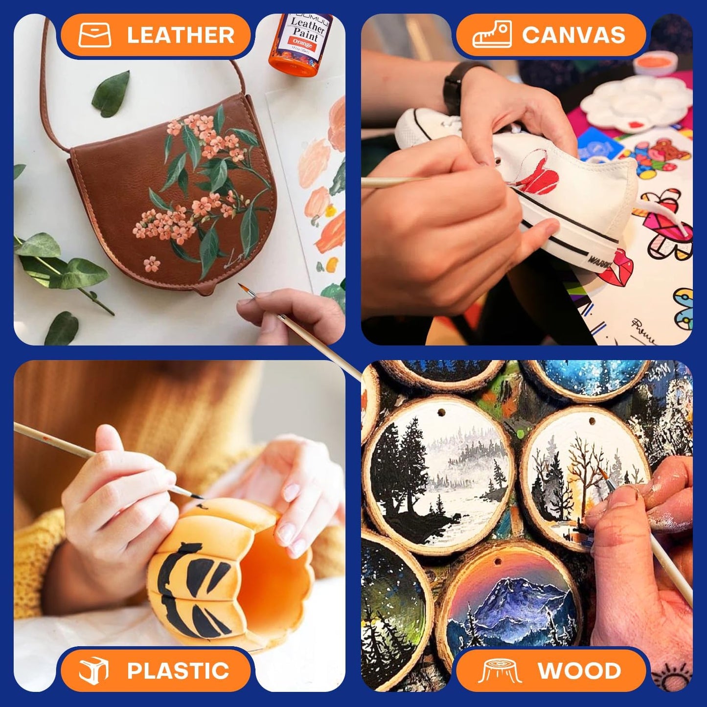 Fuumuui 13 Colors Acrylic Leather Paint Kit