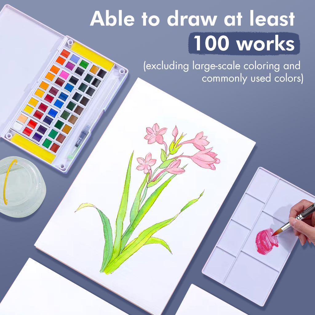 Fuumuui 48 Color Watercolor Paint Set