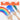 Fuumuui Multi-Head Nylon Comb Brush from Fuumuui Art Supplies creating vibrant rainbow and textured blue strokes, an ideal tool for textures and special effects, highlighted for its crisp lines and easy cleaning.