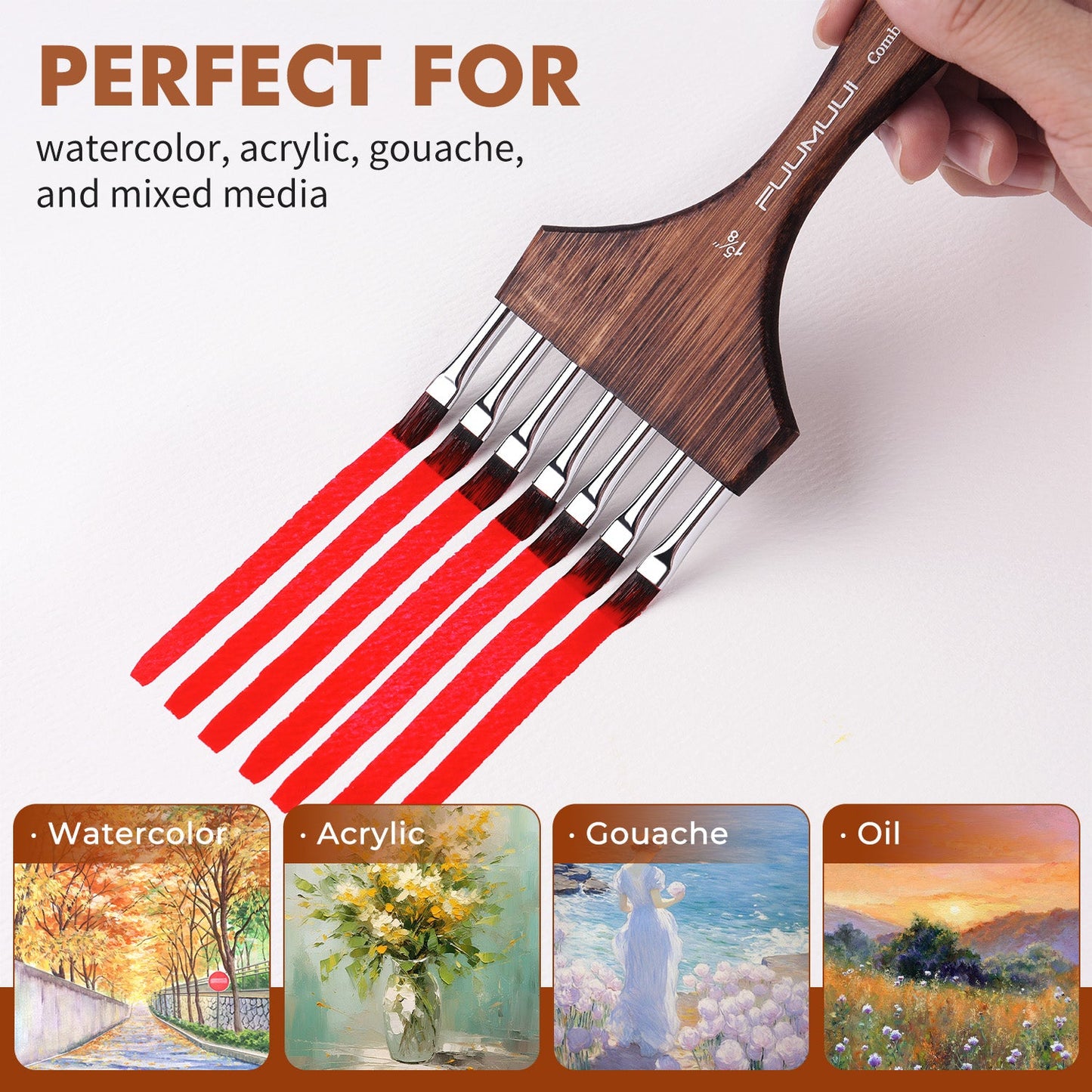 Fuumuui Multi-Head Nylon Comb Brush – Your Ideal Tool for Textures and Special Effects