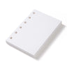 Stack of punched Fuumuui cold-pressed watercolor refill paper sheets in medium size for binder.