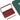 Fuumuui 24-well aluminum paint palette in burgundy red with metallic travel brush and box.