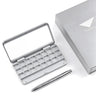 Fuumuui 24-well aluminum paint palette in glacier silver with metallic travel brush and box.