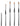 4pcs Kolinsky Sable Travel Watercolor Brush set featuring round, flat, and dagger tips. Professional artist pocket brushes with silver metallic handles and caps for portable watercolor painting.