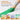 Hog bristle paint brush applying green paint, showing versatile applications for acrylics, oil, gouache, and furniture.
