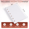 20 sheets of 100% cotton watercolor paper, 300gsm 140lb with medium texture. 8cm x 12.1cm travel cold press paper with 6-hole punch design for portable watercolor sketchbooks and professional artists.
