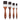 Fuumuui 4pcs Animal Hair Flat Brush Set 20/30/40/50mm with Wooden Handles for Art Supplies