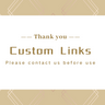 Fuumuui Art Supplies custom payment link for price difference, shipping, and custom orders, displaying the message 'Thank you Custom Links Please contact us before use'.