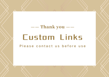 Fuumuui Art Supplies custom payment link for price difference, shipping, and custom orders, displaying the message 'Thank you Custom Links Please contact us before use'.