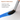 Fuumuui 8pcs professional sable watercolor brush painting a blue stroke, highlighting superior hairs for good flow control, water retention, and excellent spring.