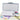 Fuumuui Watercolor Palette, an open white paint box with a blue rim, includes compartments for colors, paint tubes, and a brush, displayed with colorful watercolor swatches on paper.