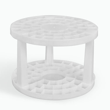 Présentoir de rangement pour porte-pinceaux de peinture blanc rond détachable à deux niveaux Fuumuui