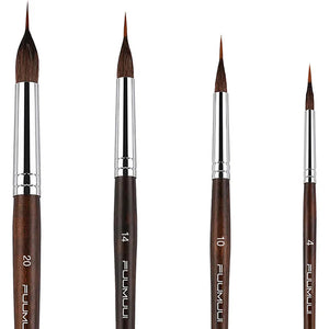 Fuumuui Professional Sable Extended Points Brushes 4pcs/6pcs