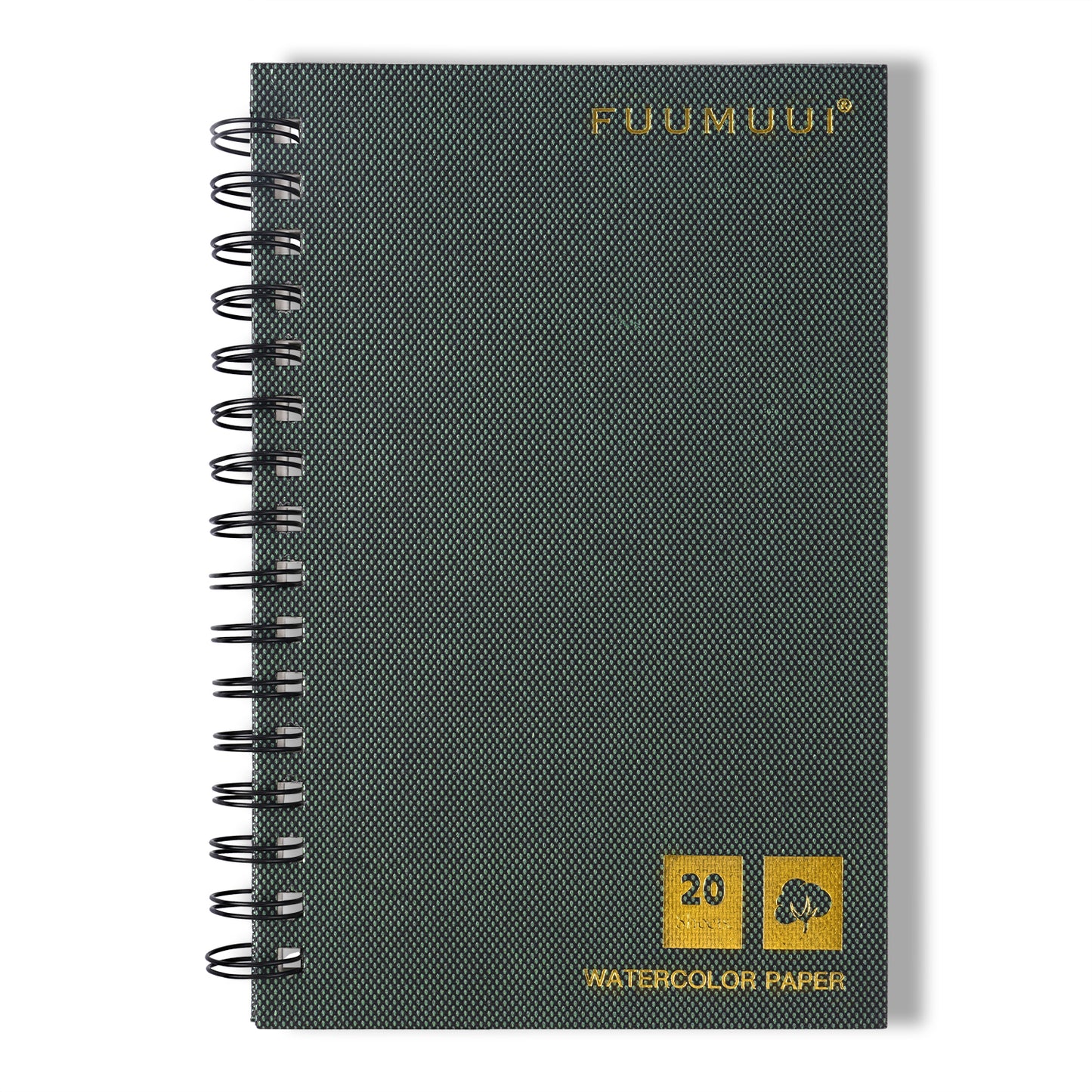 FUUMUUI 20-Sheet A4 100% Cotton Watercolor Paper Pad – Spiral Bound, Heavyweight Artist-Grade Watercolor Sketchbook