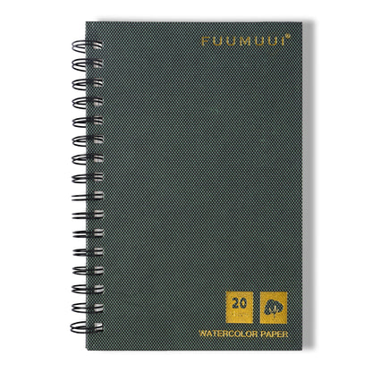 FUUMUUI 20-Sheet A4 100% Cotton Watercolor Paper Pad – Spiral Bound, Heavyweight Artist-Grade Watercolor Sketchbook