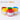 Group of 100ml acrylic paint jars showing vibrant red, yellow, green, and blue colors.