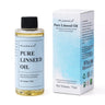 Fuumuui 75ml refined linseed oil bottle next to its original product packaging box.
