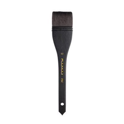 Fuumuui 5pcs Squirrel Hair Hake Brushes Flat Watercolor Brushes