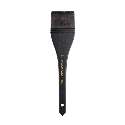 Fuumuui 5pcs Squirrel Hair Hake Brushes Flat Watercolor Brushes