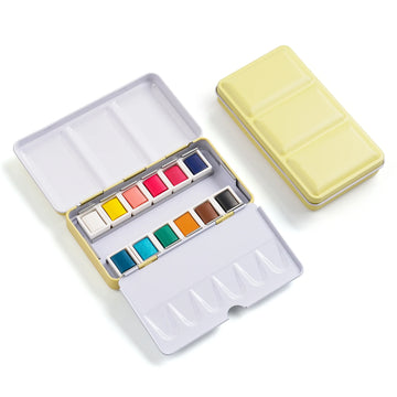 Fuumuui 12 Colors Vibrant Solid Watercolor Paint-Memphis Inspired