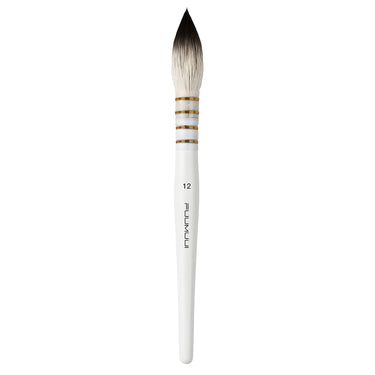Fuumuui Professional Watercolor Brush size 12 with white handle