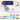 Fuumuui 18-color vibrant solid watercolor palette displayed alongside color chart and paint mixing area.