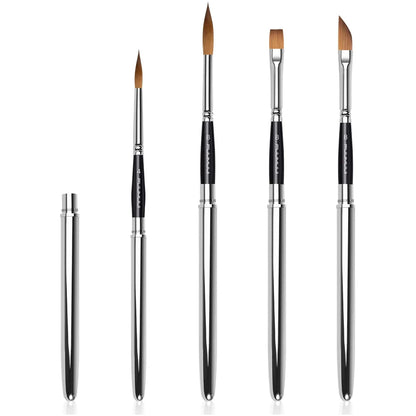 Fuumuui 4pcs Sable Travel Watercolor Brushes