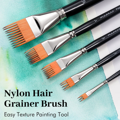 Grainer Brush Set – Professional Flat Comb Brushes for Unique Texture Painting