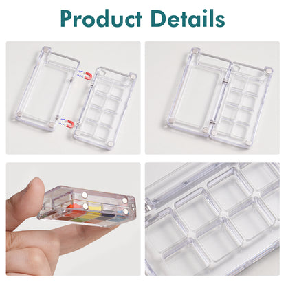 Fuumuui Watercolor Paint Box, Portable travel Paint Tray Box, Water Color, Gouache, Acrylic Paint Mini Empty Box Palettes