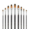 Fuumuui 9-piece professional nylon hair filbert acrylic brush set