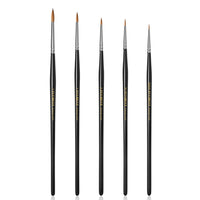 Fuumuui 5pcs Professional Kolinsky Sable Detail Brushes