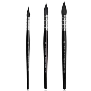 Fuumuui 3pcs Watercolor Brush Set – Premium Synthetic Squirrel Hair for Smooth Color Flow and Precision Control