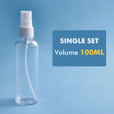 Flacone spray singolo trasparente senza pressione da 100 ml Fuumuui con spruzzatore bianco