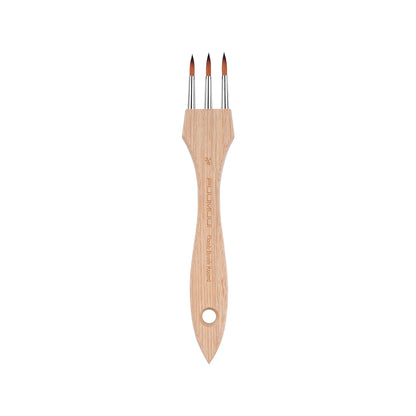 Fuumuui Multi-Head Nylon Bristle Tip Round Comb Brush – Designed for Special Effects and Creative Textures, Suitable for Watercolor, Acrylic, Gouache Painting