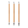 Fuumuui professional calligraphy brushes, a set of three handmade high-quality animal hair art supplies with natural wood handles and hanging loops.