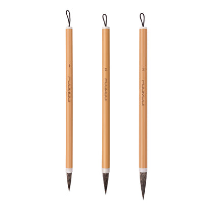 Fuumuui professional calligraphy brushes, handmade using high quality animal hair.