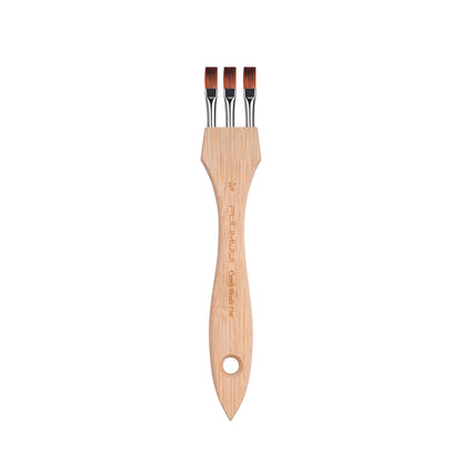 Fuumuui Multi-Head Nylon Bristle Tip Round Comb Brush – Designed for Special Effects and Creative Textures, Suitable for Watercolor, Acrylic, Gouache Painting