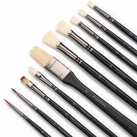 Fuumuui 10pcs professional brush set for acrylic and oil painting